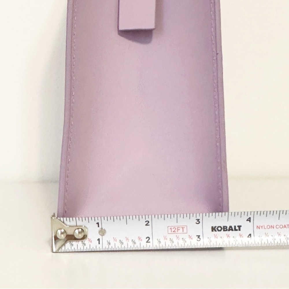 Labienhecha Lavender Leather Structured Minimalist Shoulder Bag Handbag Purse - Picture 5 of 10